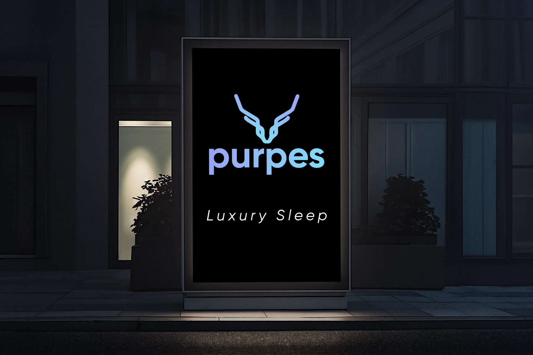 Purpes Master Suite Bedroom Setup